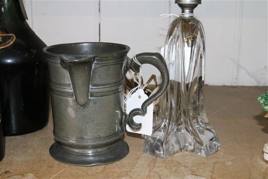 Small Daum lamp & old pewter(-)